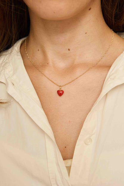 Amy Coral Heart Pendant