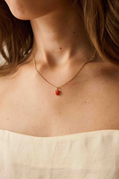 Amy Coral Heart Pendant