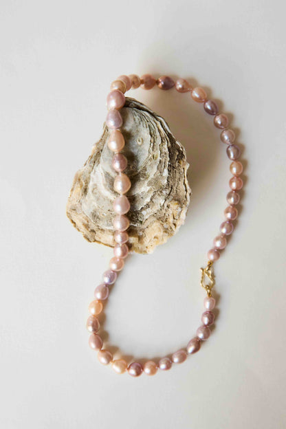Grand Martha Pink Pearl Necklace