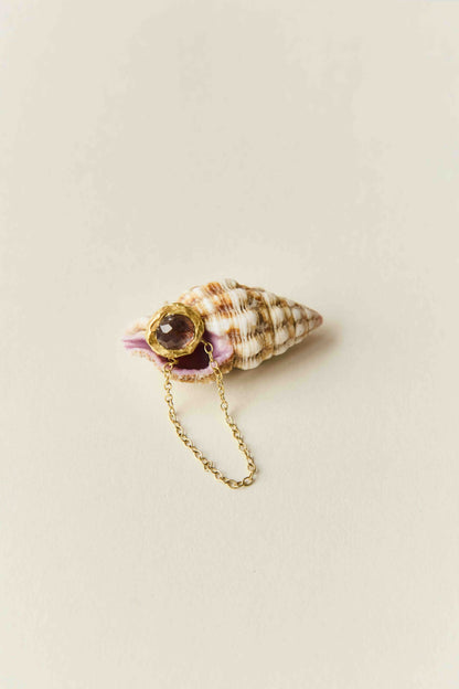Sea Treasure Purple Sapphire Stud