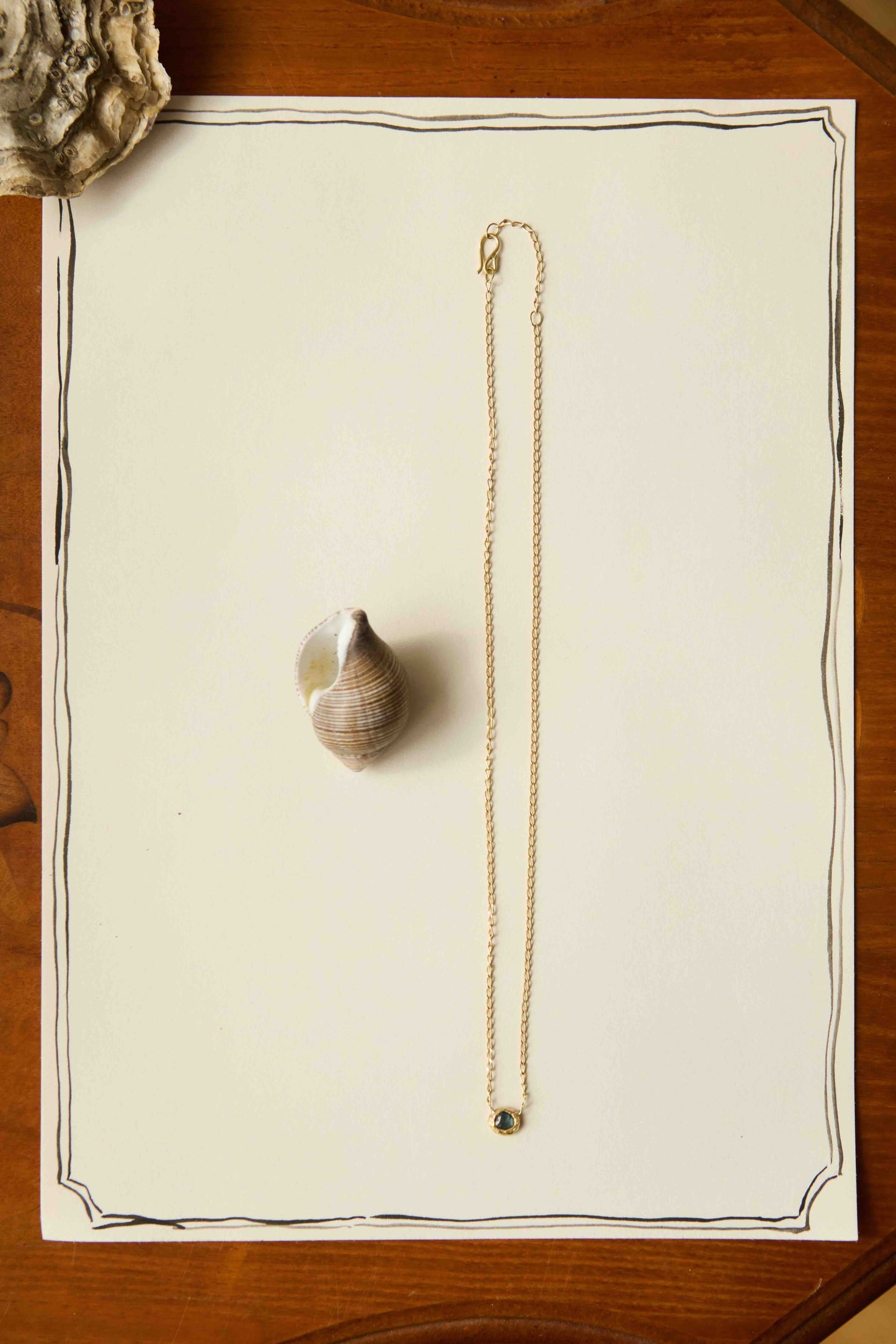 Sea Treasure Green Sapphire Necklace