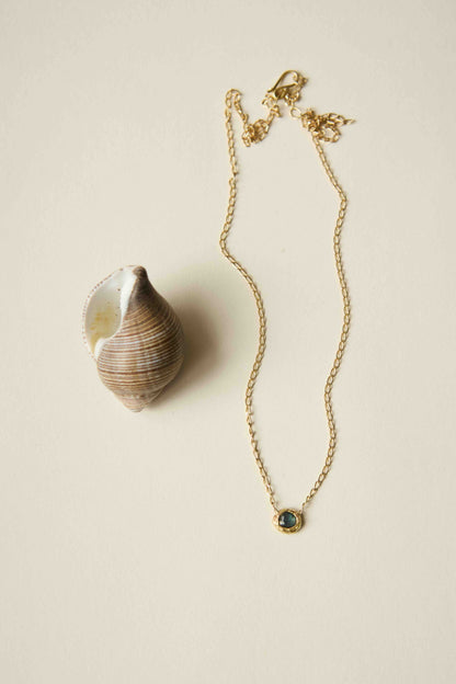 Sea Treasure Green Sapphire Necklace