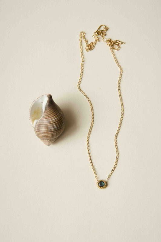 Sea Treasure Green Sapphire Necklace