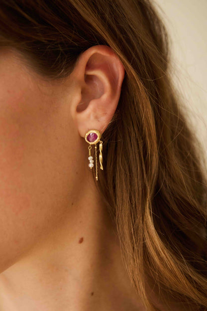 Sea Ruby Stud