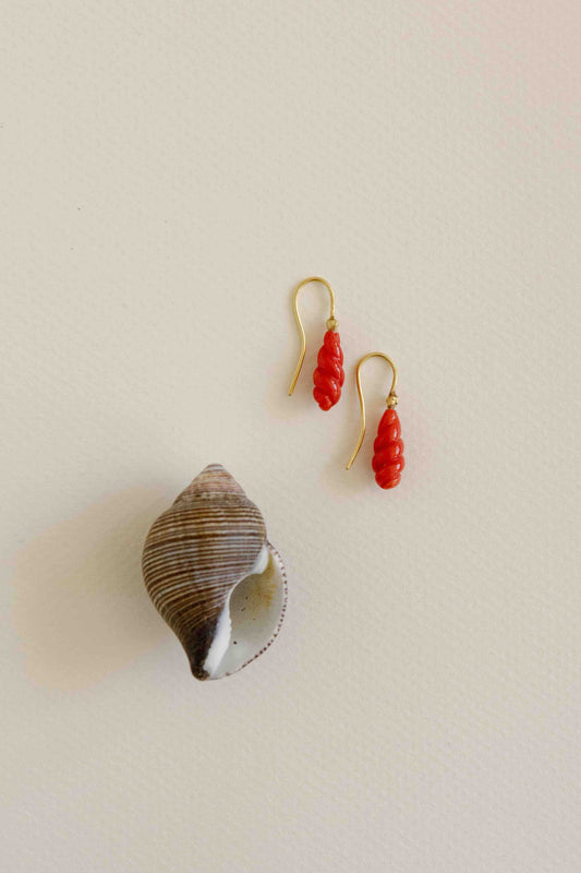 Frutti di Mare Coral Earrings